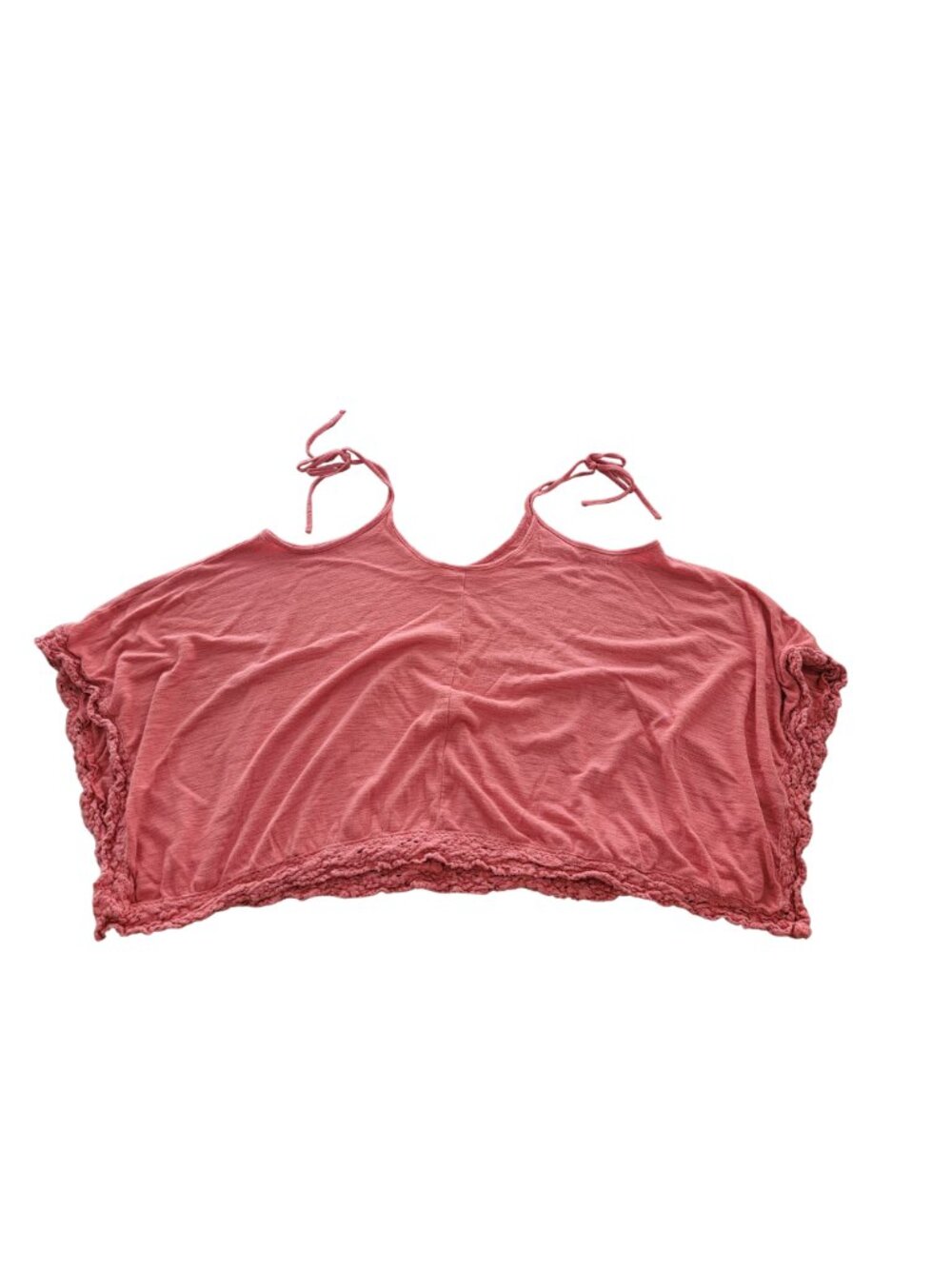 Lauren Conrad Baja Bazaar Sleeveless Baby Doll Crop Top Paprika Red - Picture 2 of 7